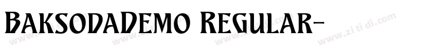 BaksodaDemo Regular字体转换